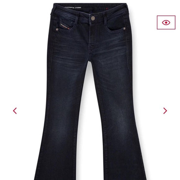 $250 DIESEL 1969 d-ebbey 0bmbu denim bootcut jeans - Picture 1 of 7